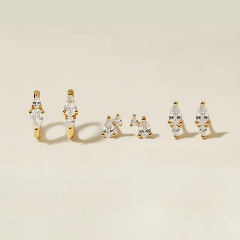 Agie 6-piece earring set sold by Adornmonde