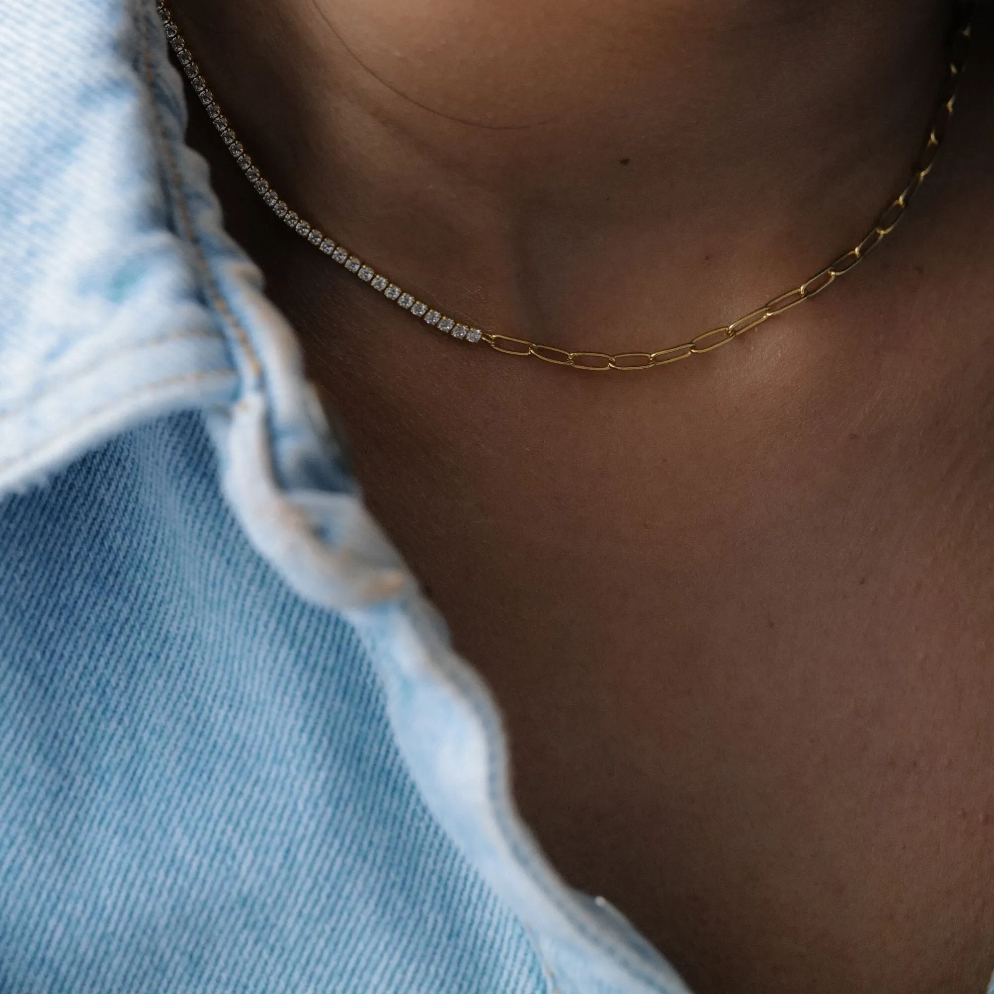 Nigel tennis necklace sold by Adornmonde product image thumbnail 2