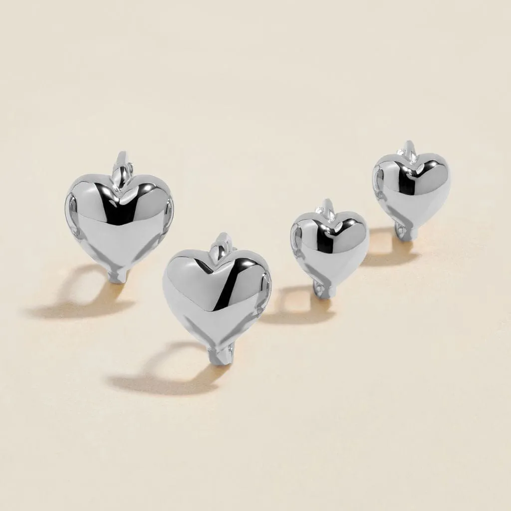 Bae Boo heart huggie earring set sold by Adornmonde product image thumbnail 4