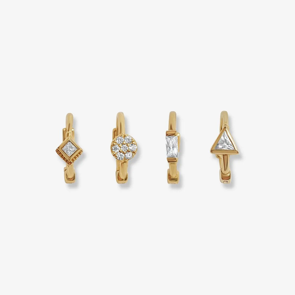 Rohe huggie earring set sold by Adornmonde