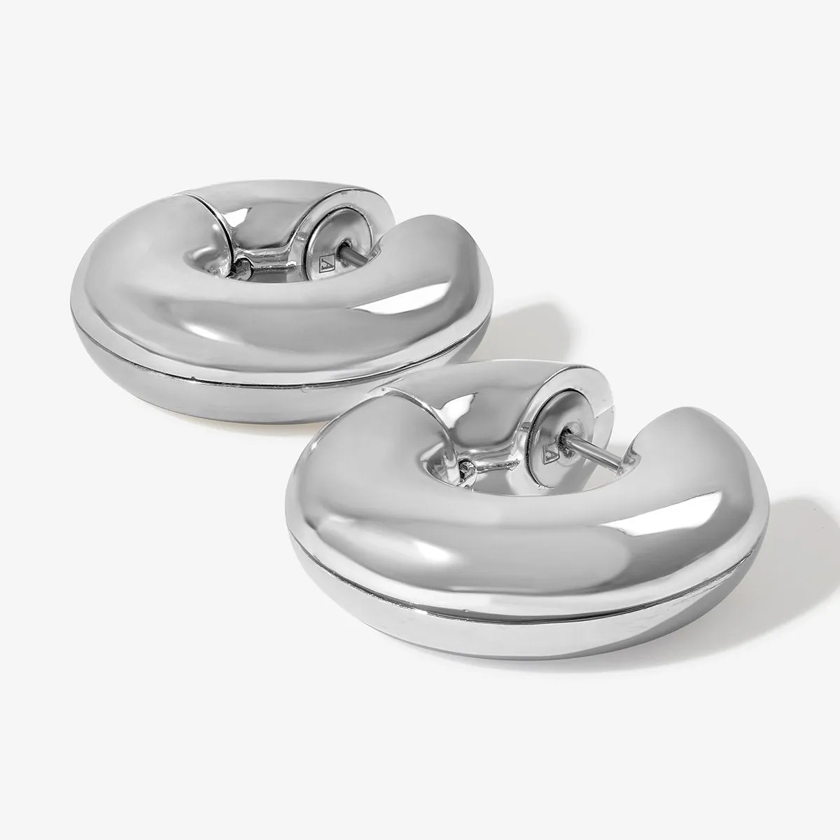 Vini bagel hoop earrings sold by Adornmonde