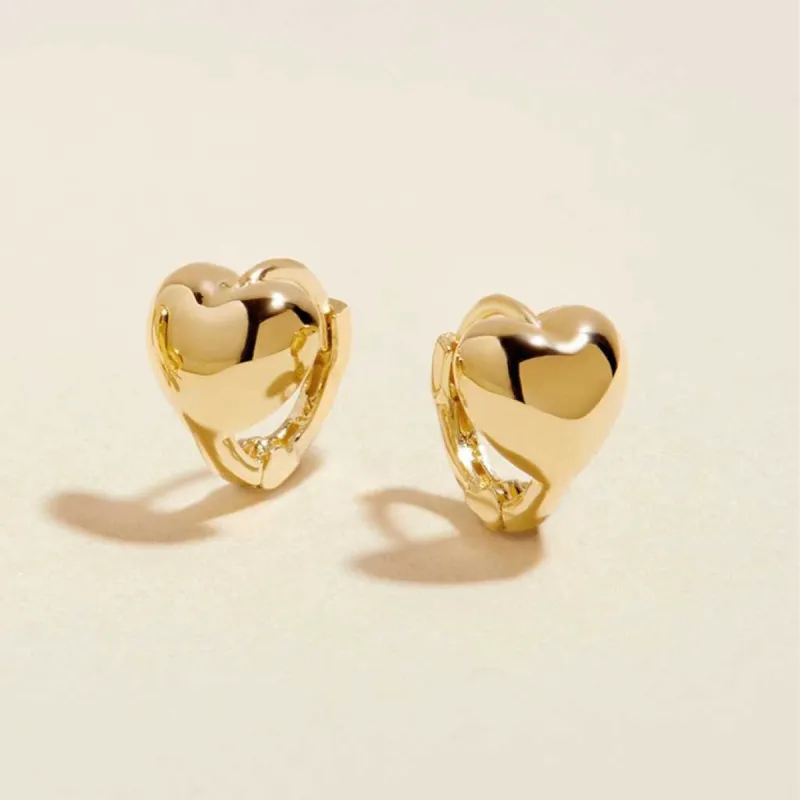 Boo heart mini huggie earrings sold by Adornmonde