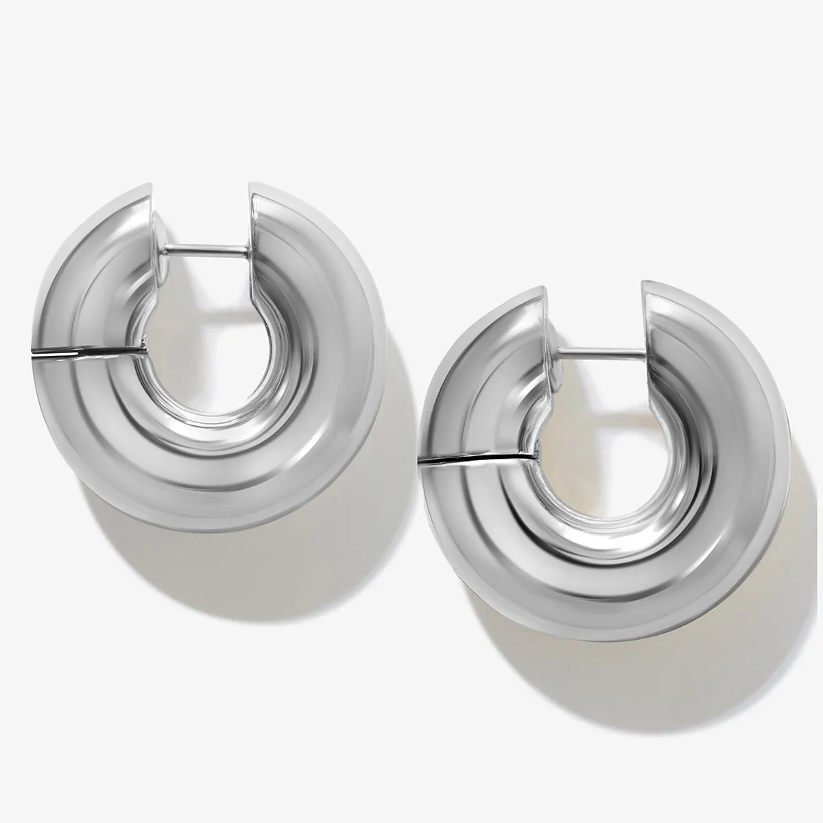 Vini bagel hoop earrings sold by Adornmonde product image thumbnail 3