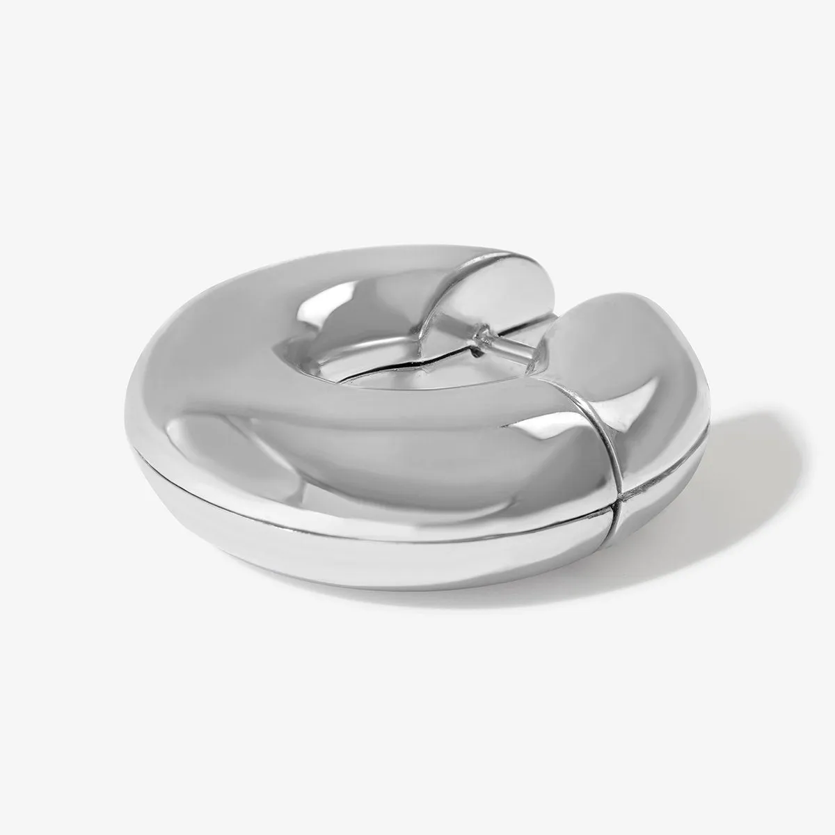 Vini bagel hoop earrings sold by Adornmonde product image thumbnail 4