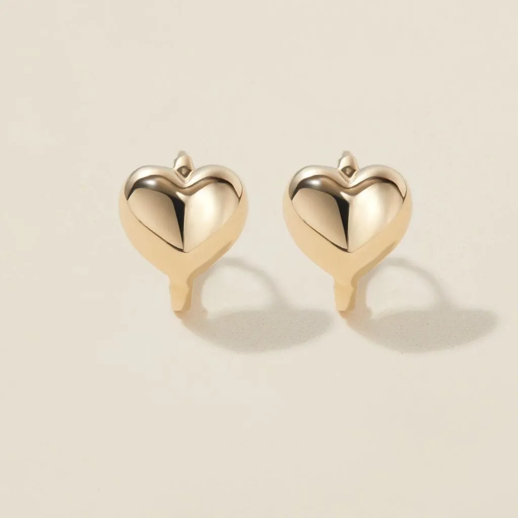 Boo heart mini huggie earrings sold by Adornmonde product image thumbnail 4
