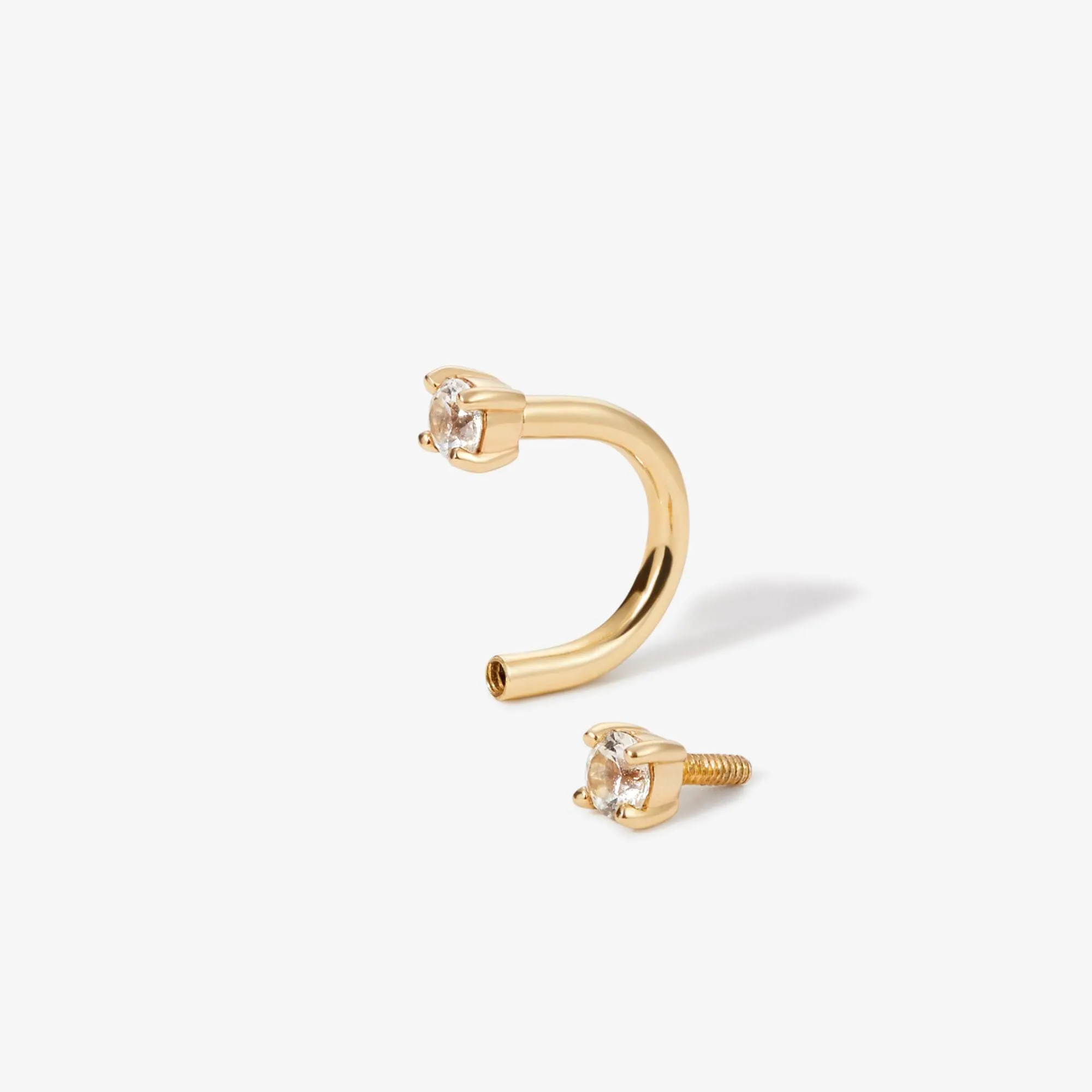 Frankie u hoop diamond piercing sold by Adornmonde product image thumbnail 5