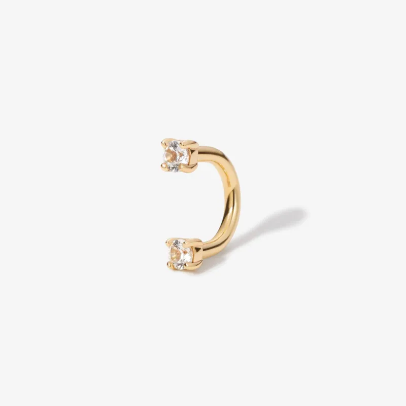 Frankie u hoop diamond piercing made by Adornmonde