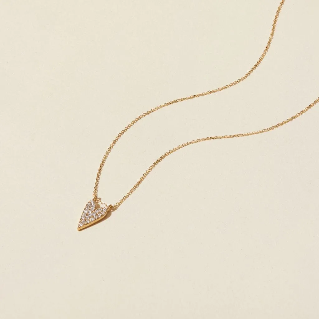 Brulee crystal heart necklace sold by Adornmonde product image thumbnail 4