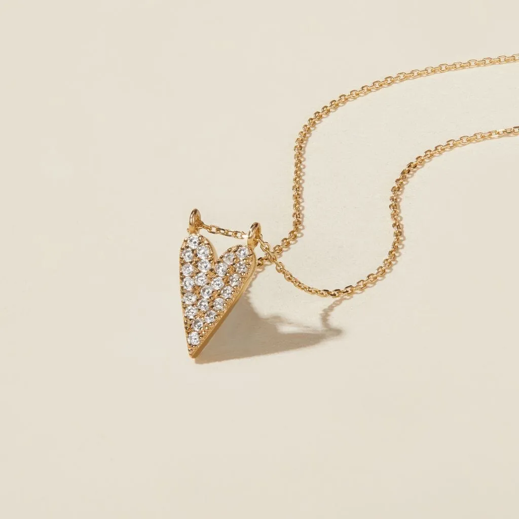 Brulee crystal heart necklace sold by Adornmonde product image thumbnail 3