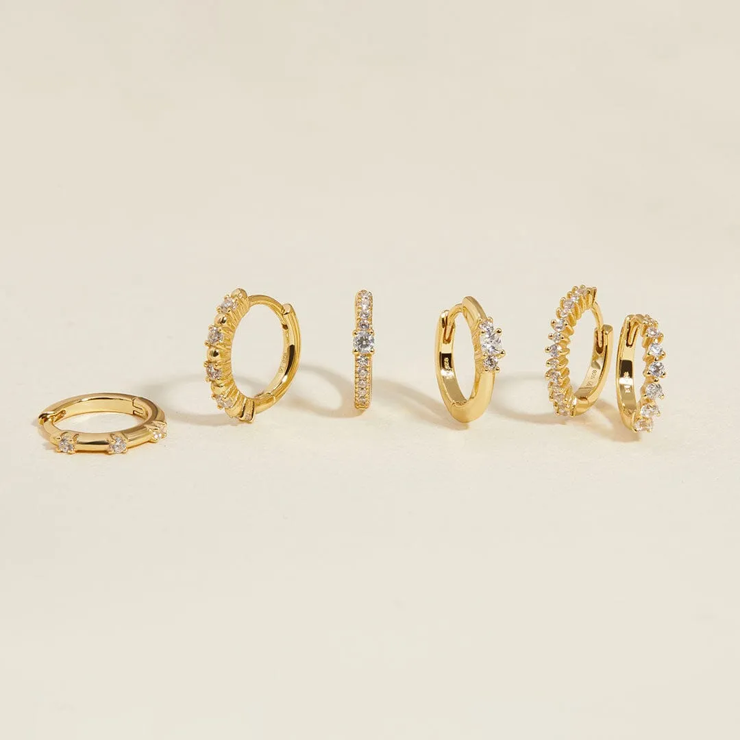 Murphy 6-piece hoop earring set sold by Adornmonde product image thumbnail 4