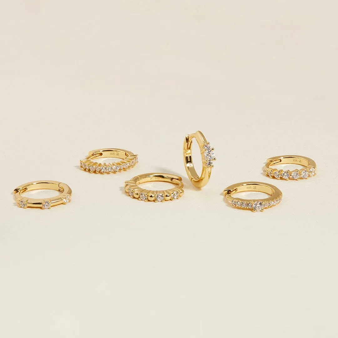 Murphy 6-piece hoop earring set sold by Adornmonde product image thumbnail 5