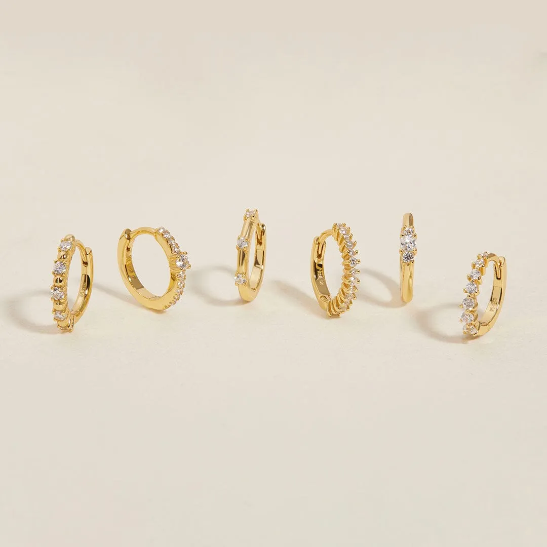 Murphy 6-piece hoop earring set sold by Adornmonde product image thumbnail 3