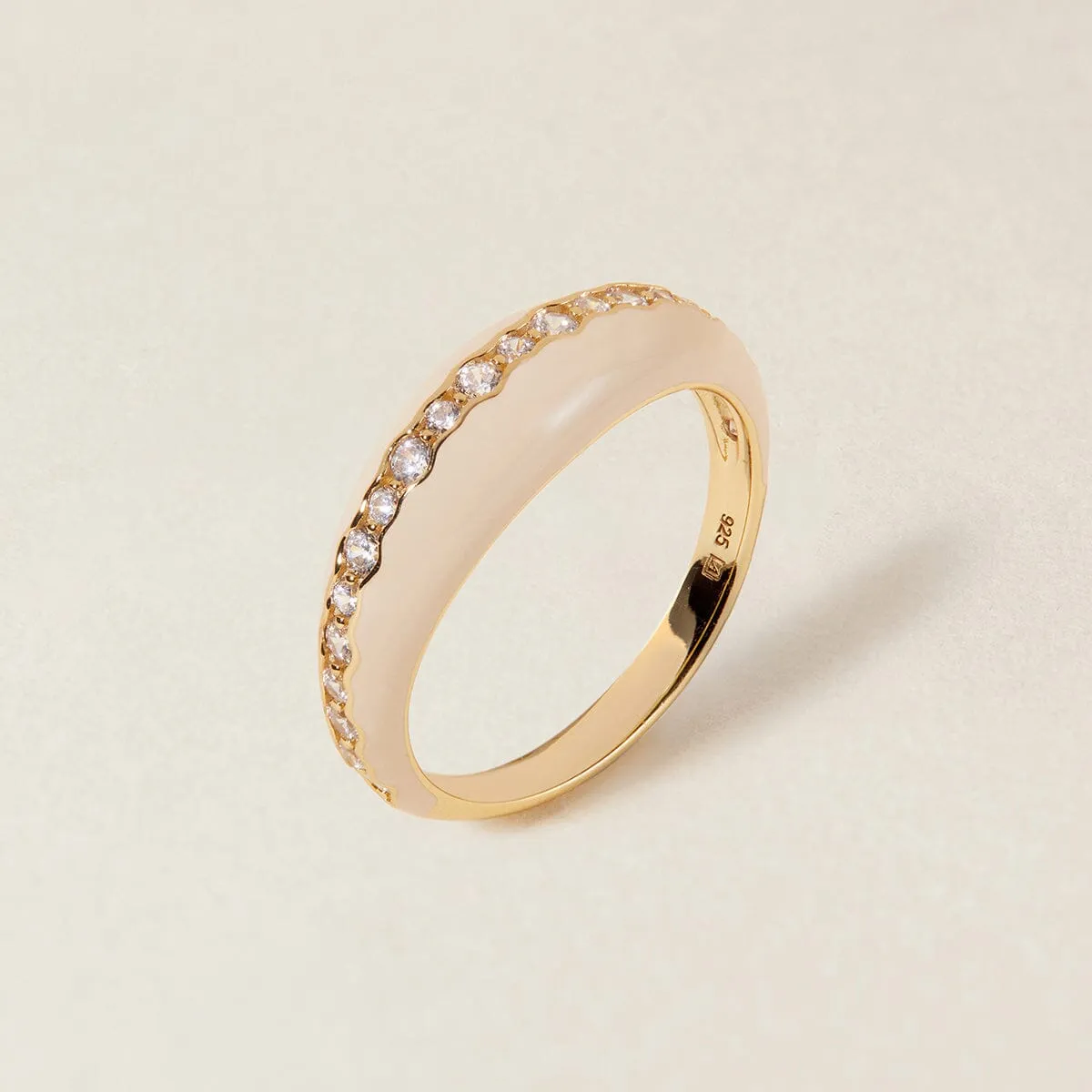 Jerry butter dome ring sold by Adornmonde