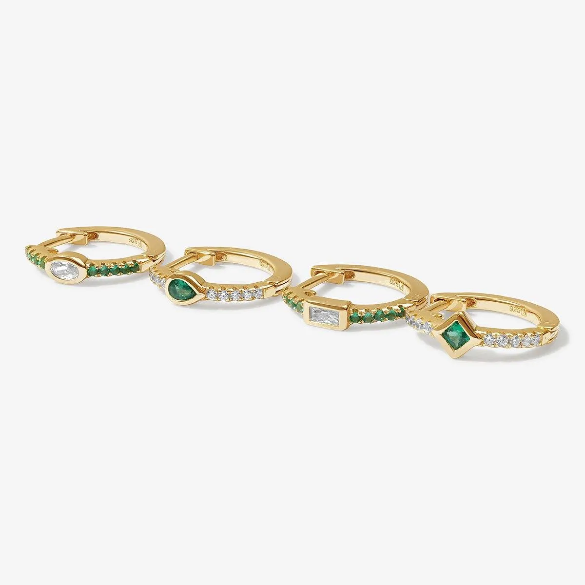 Karon emerald earring set sold by Adornmonde product image thumbnail 4
