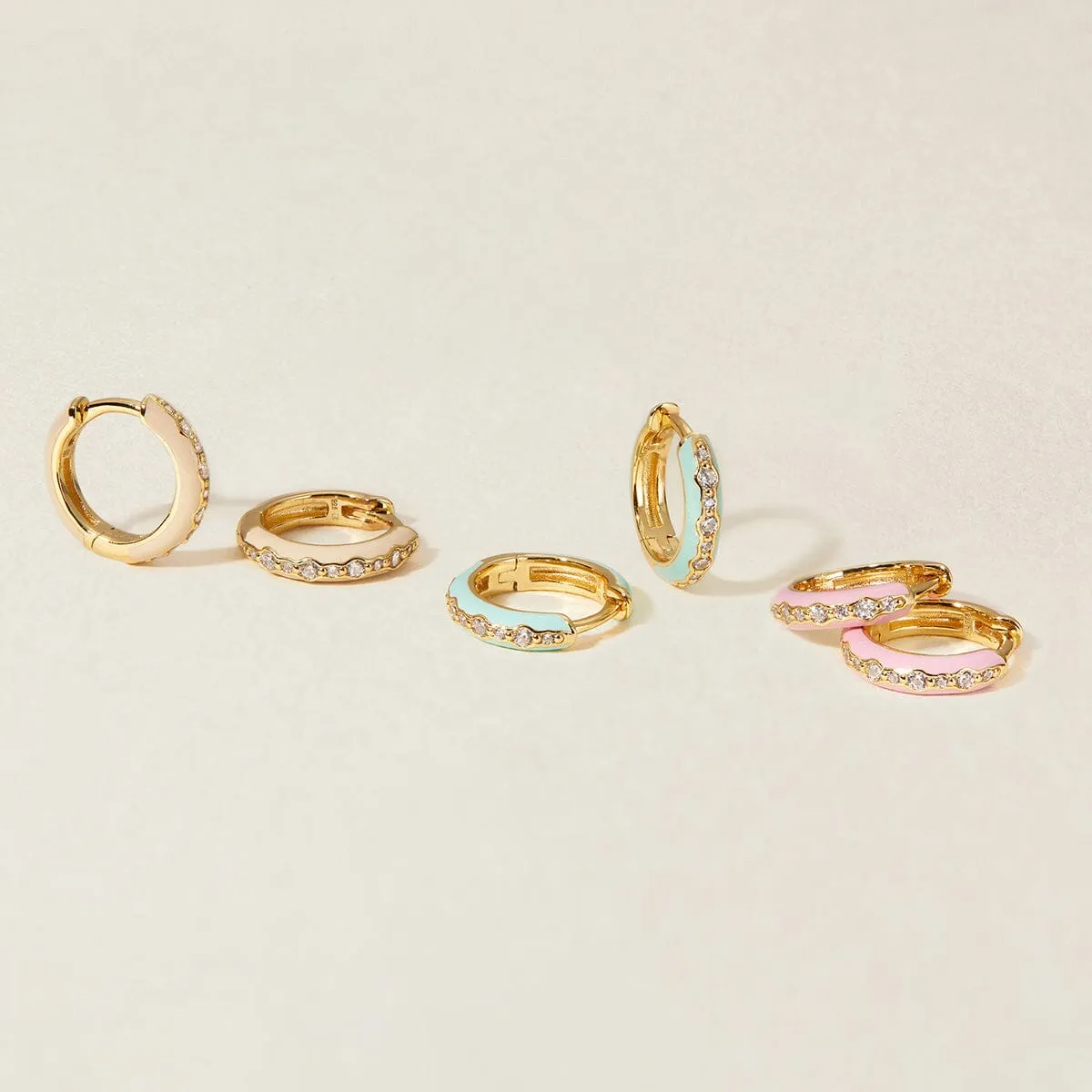 Reuben 6-piece enamel earring set sold by Adornmonde