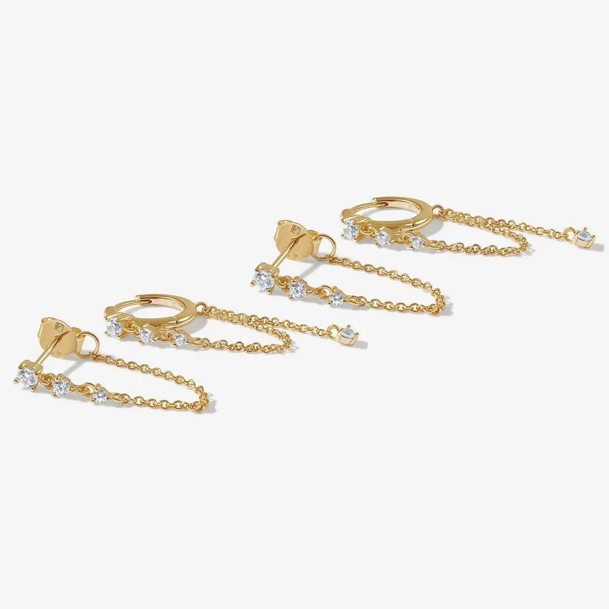 Jenneth chain earring set sold by Adornmonde product image thumbnail 3