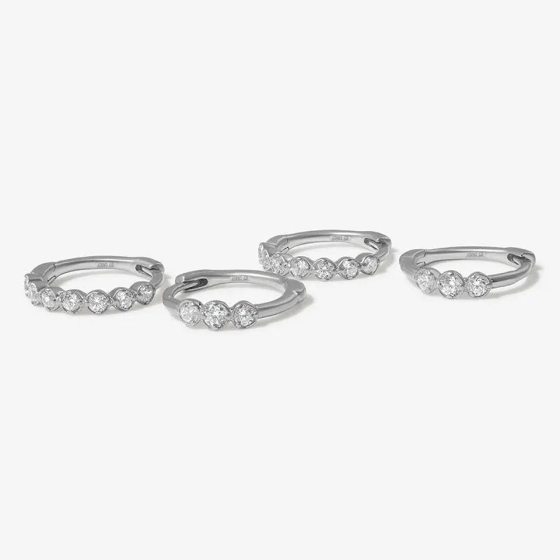 Bleet huggie earring set sold by Adornmonde