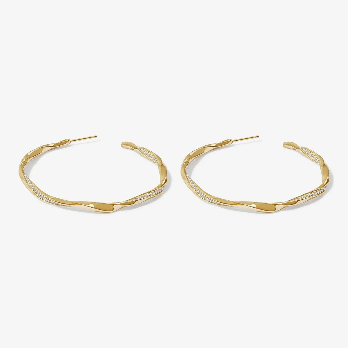 Hacket hoop earrings sold by Adornmonde product image thumbnail 3