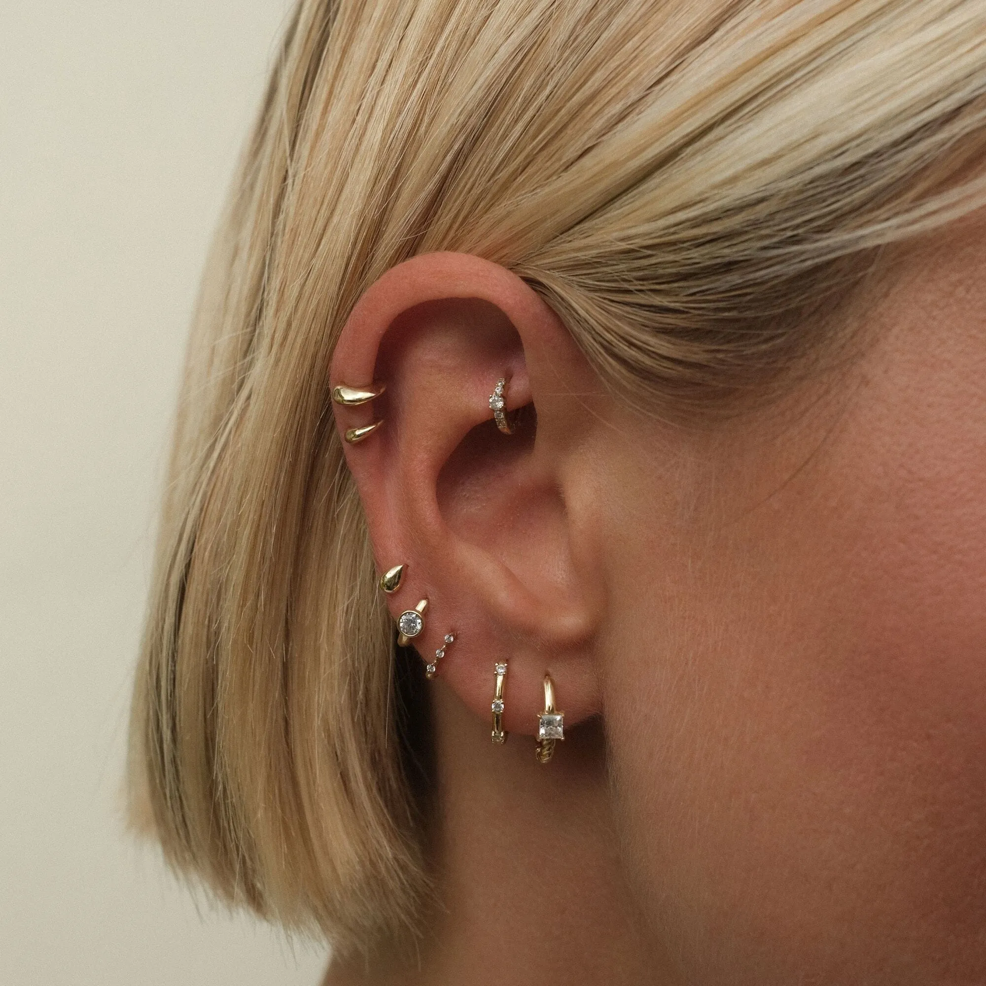 Bernado huggie earrings sold by Adornmonde product image thumbnail 2