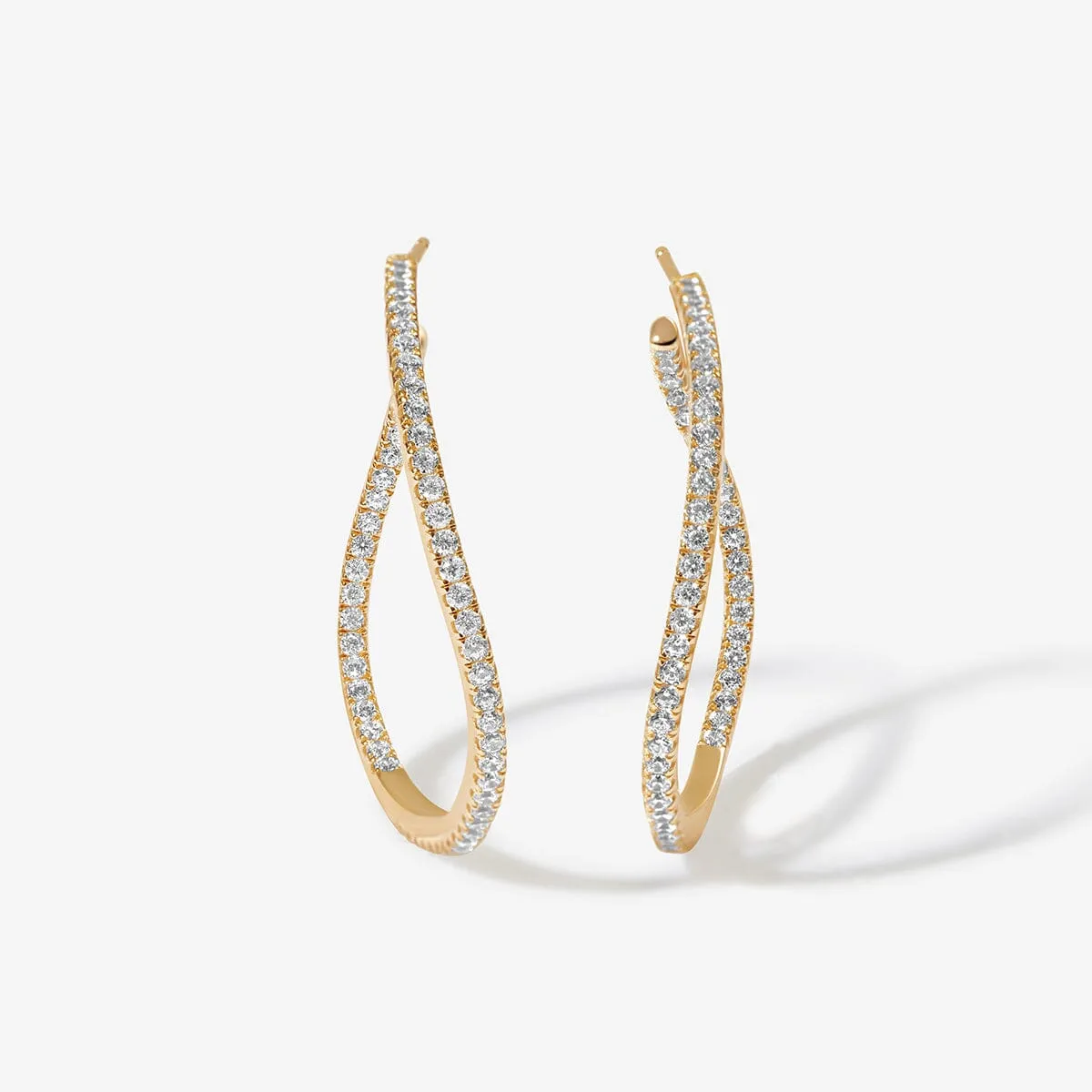 Tao wave maxi hoop earrings sold by Adornmonde product image thumbnail 3