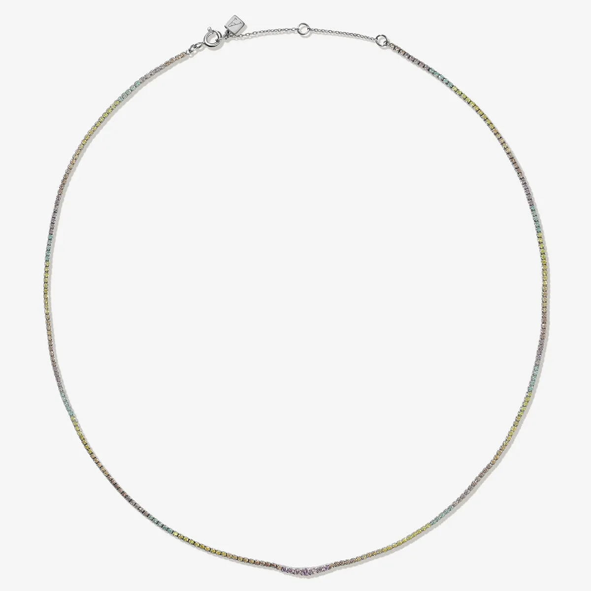 Hanley rainbow tennis necklace sold by Adornmonde product image thumbnail 3