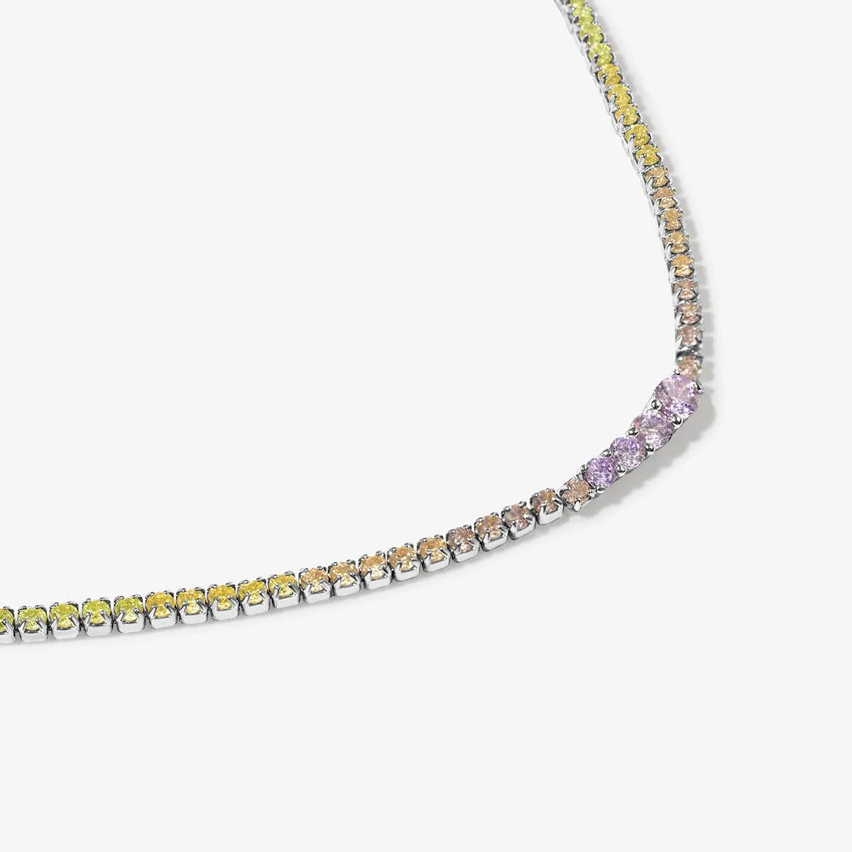 Hanley rainbow tennis necklace sold by Adornmonde product image thumbnail 5