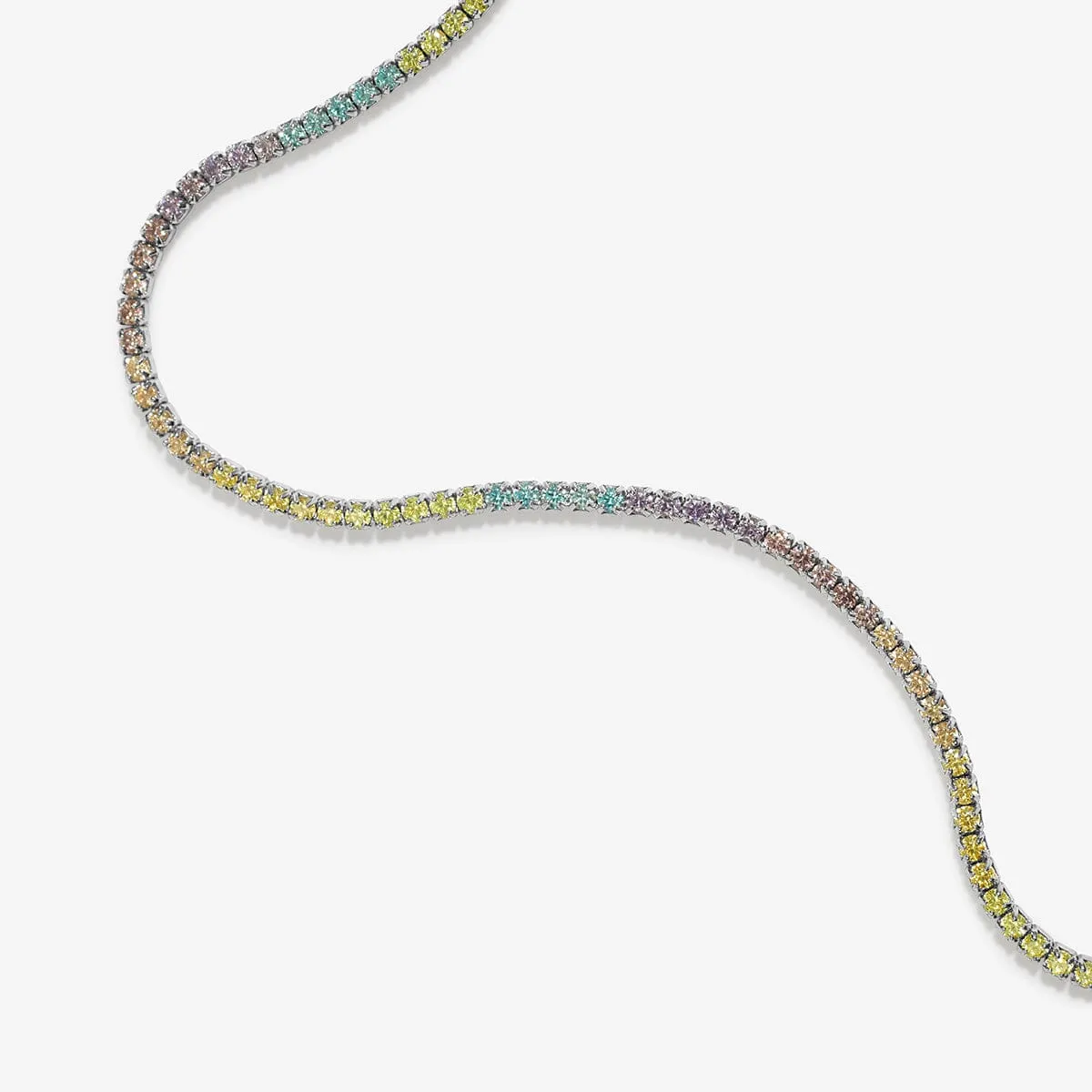 Hanley rainbow tennis necklace sold by Adornmonde product image thumbnail 4