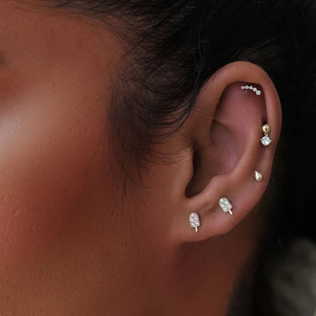 Popsicle diamond piercing sold by Adornmonde product image thumbnail 2