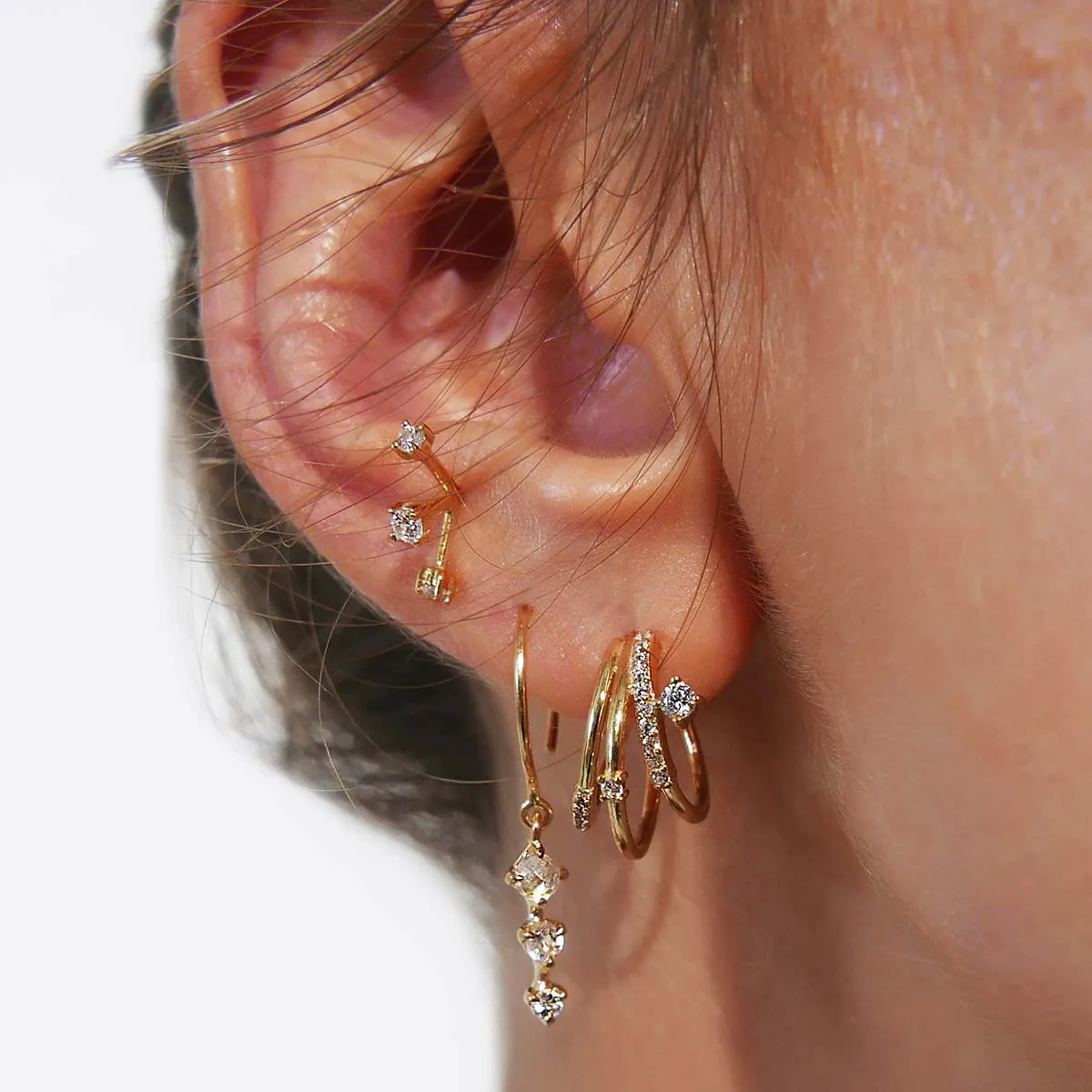 Heny stud earrings sold by Adornmonde product image thumbnail 2