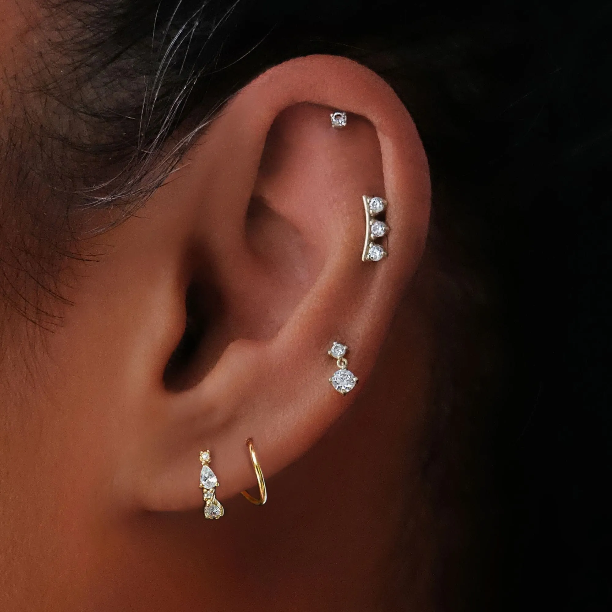 Lester twist earrings sold by Adornmonde product image thumbnail 2