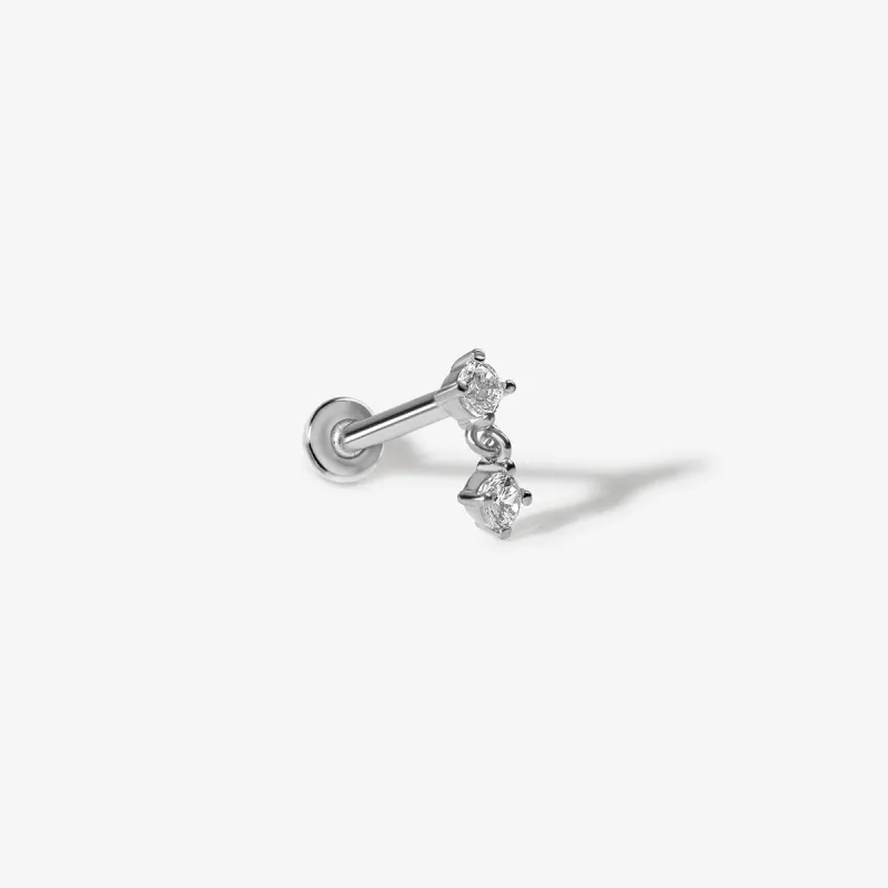 Bell lab diamond piercing sold by Adornmonde