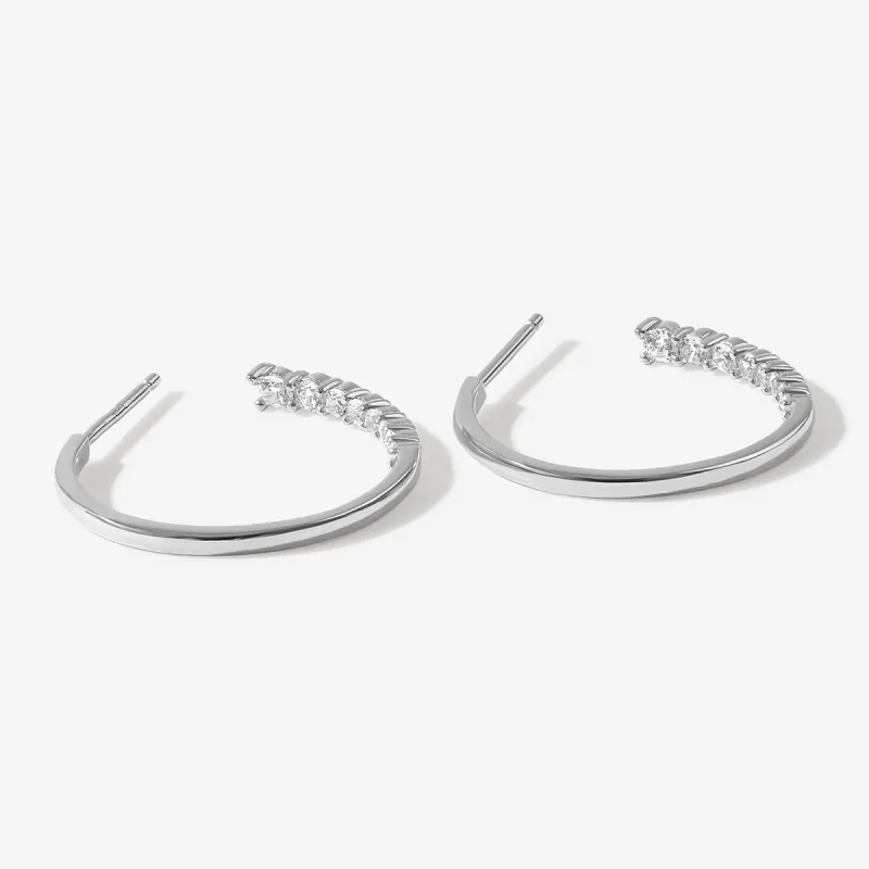 Bentley midi hoop earrings sold by Adornmonde