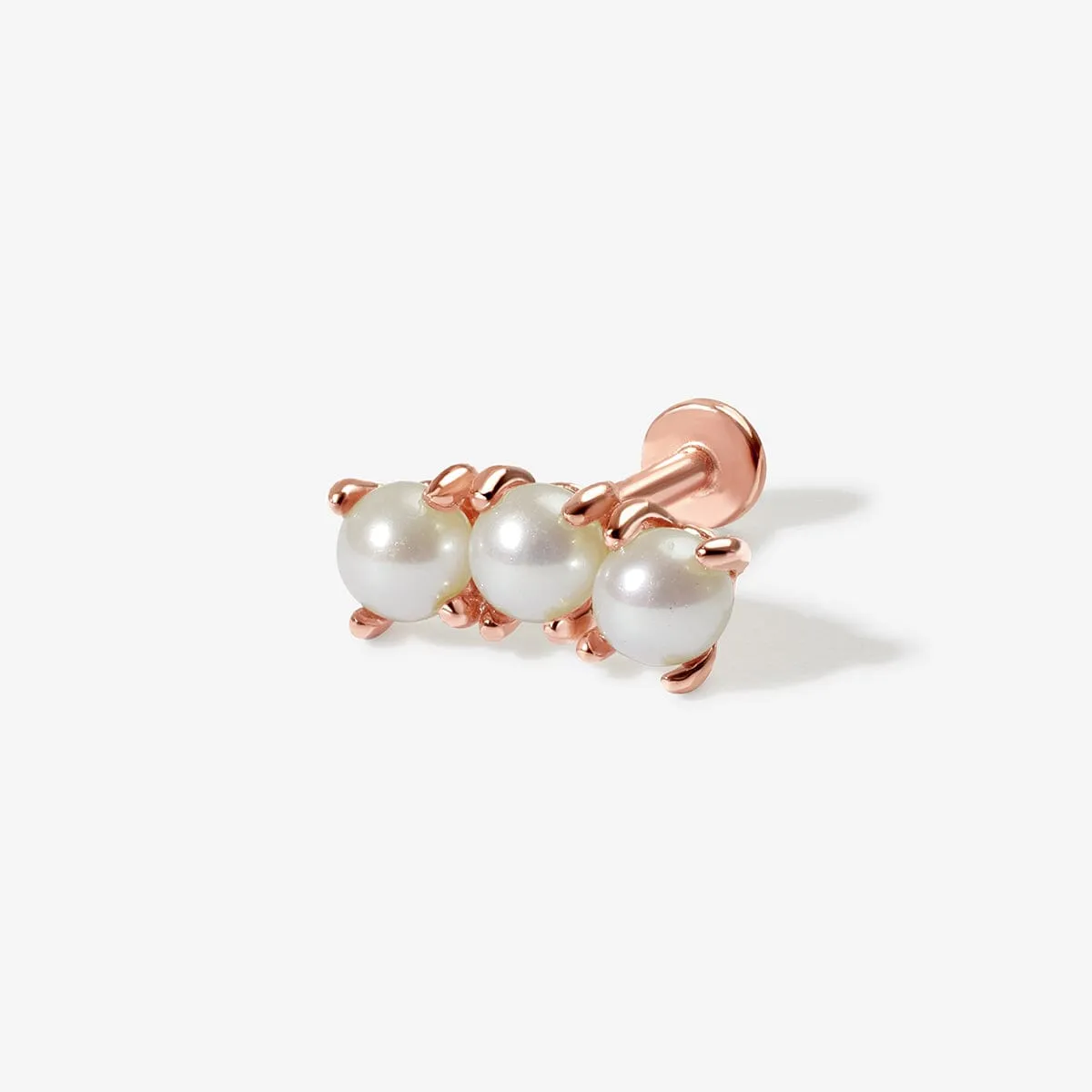Batti triple pearl piercing sold by Adornmonde product image thumbnail 4