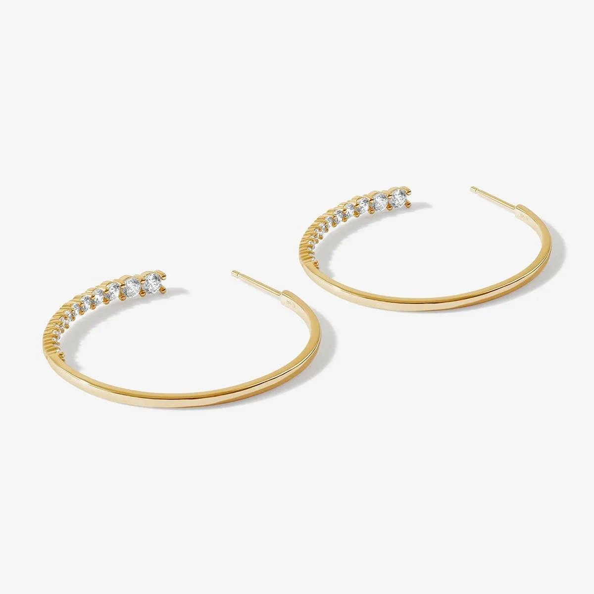 Tyler maxi hoop earrings sold by Adornmonde product image thumbnail 3