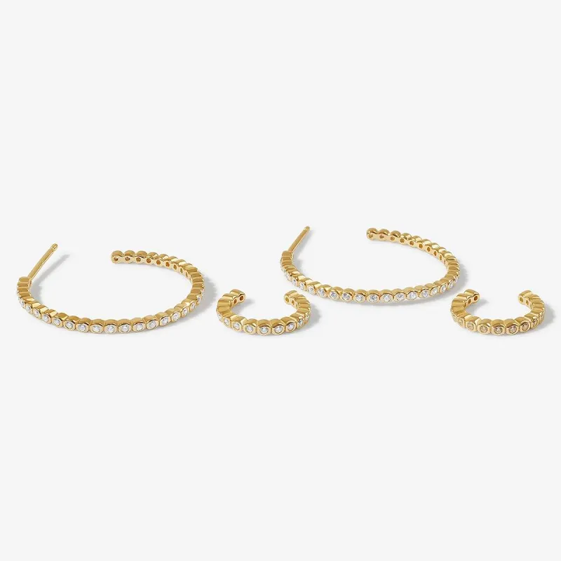 Spencer hoop earring set sold by Adornmonde