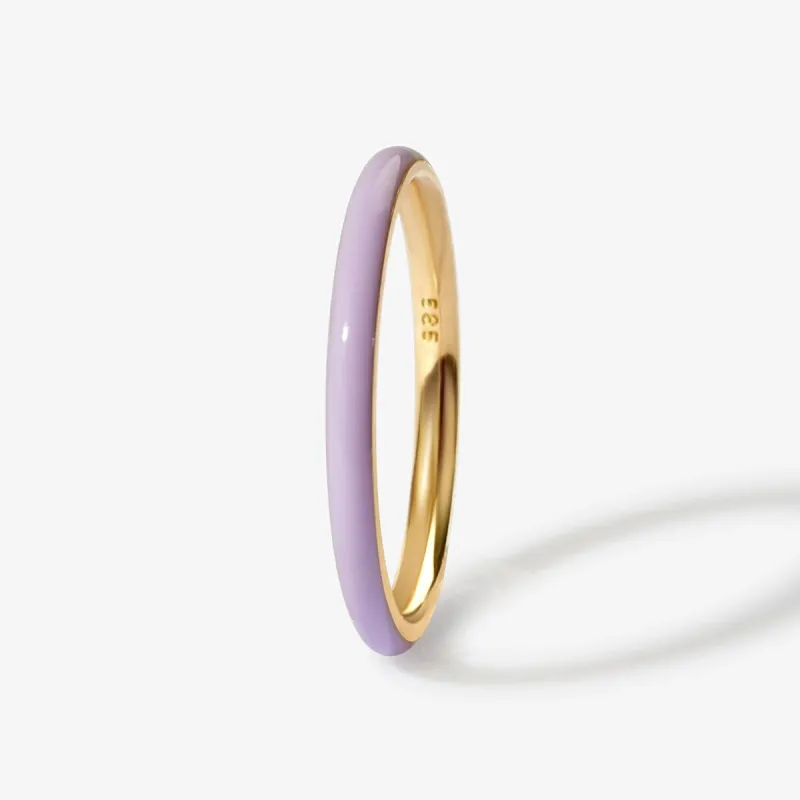 Ride lavender enamel ring sold by Adornmonde