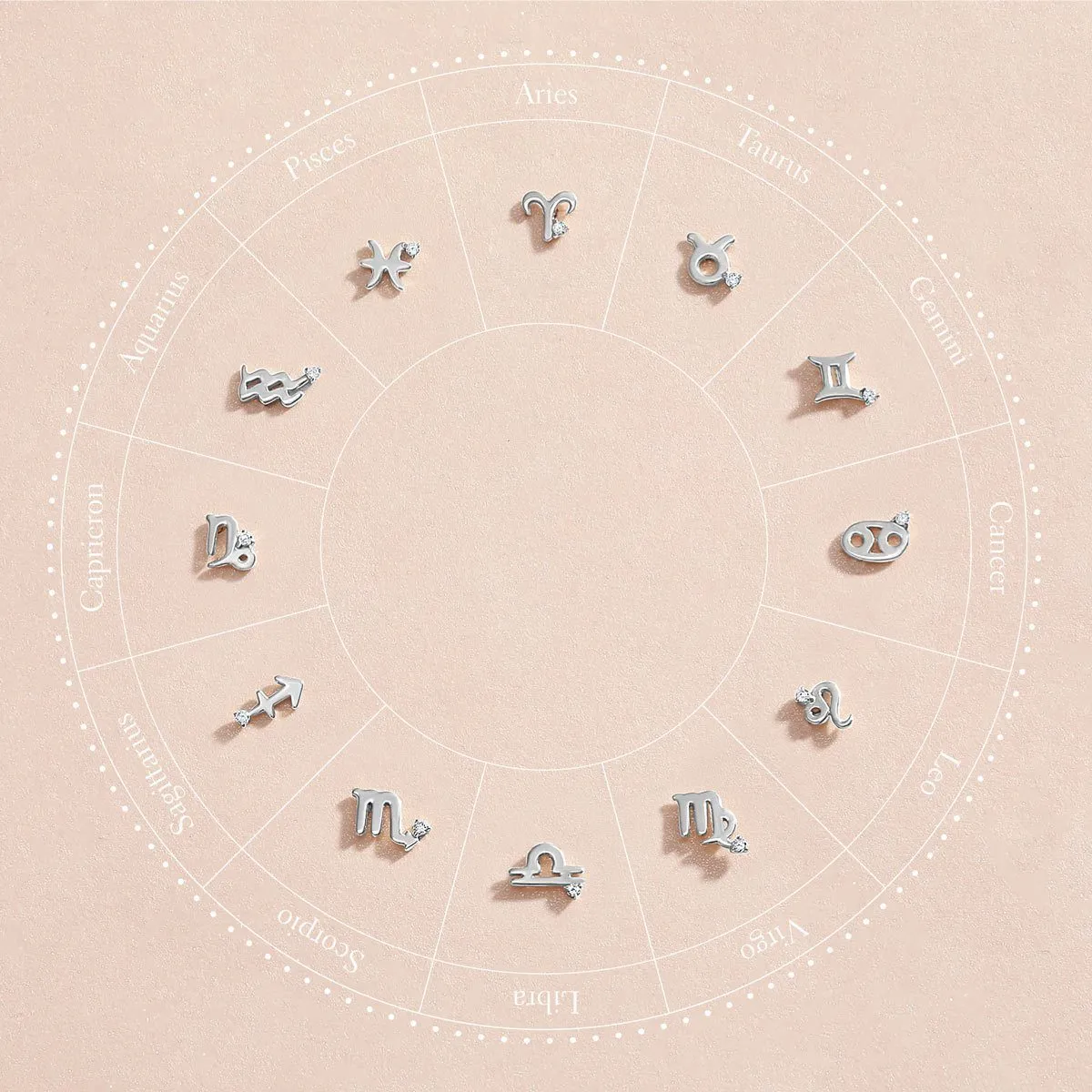 Bradley zodiac earrings sold by Adornmonde