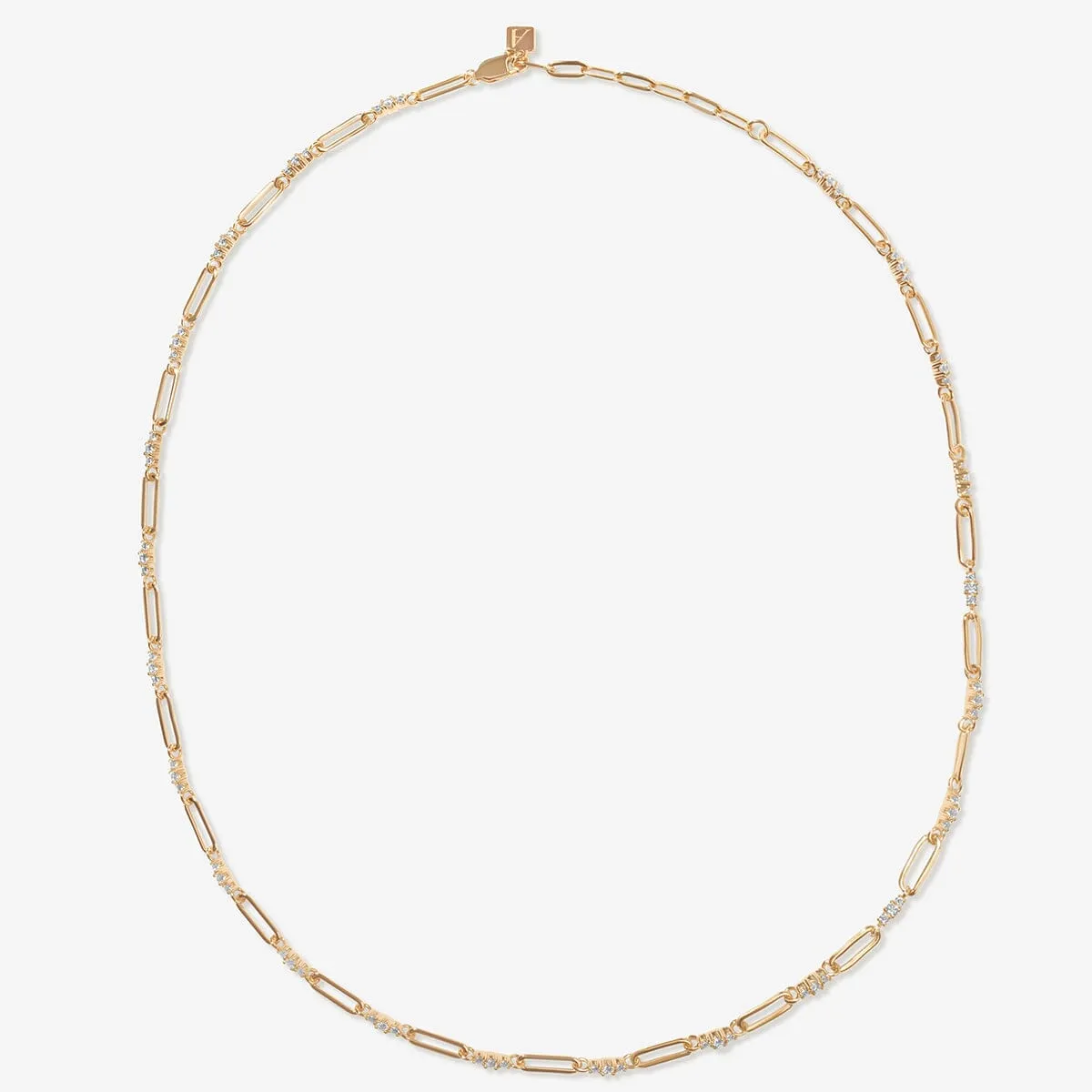 Kahl single link paperclip chain necklace sold by Adornmonde product image thumbnail 3