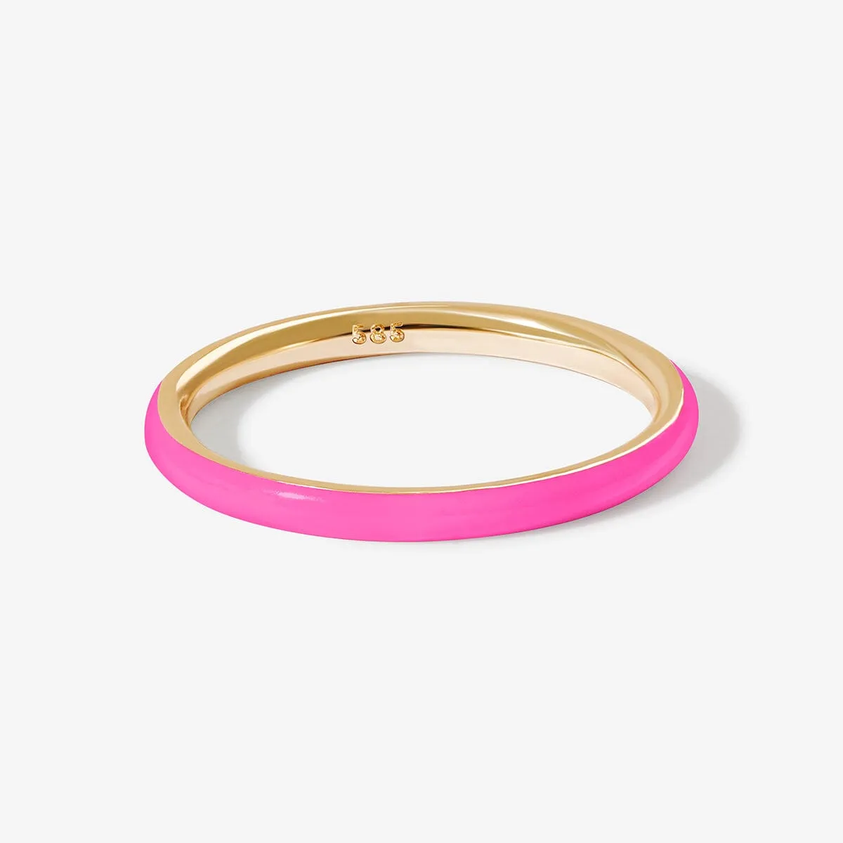 Ride neon pink enamel ring sold by Adornmonde product image thumbnail 3
