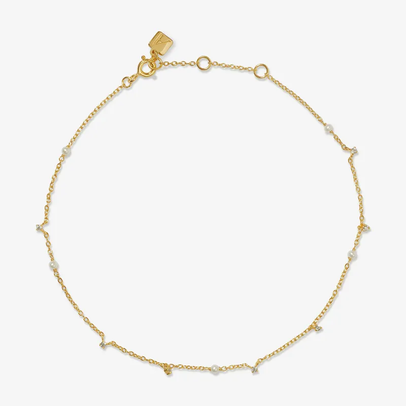 Sher pearl anklet sold by Adornmonde