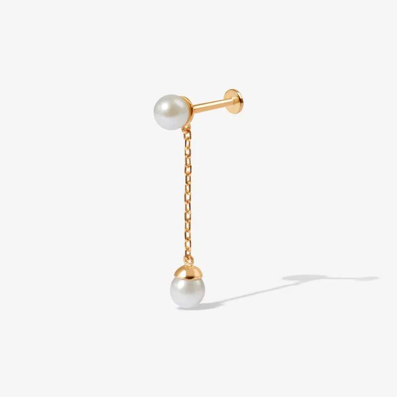 Isac pearl piercing sold by Adornmonde