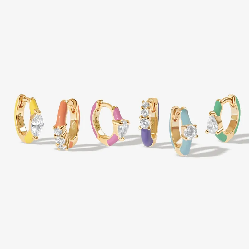 Burton enamel pop 6-piece earring set sold by Adornmonde