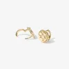 Johnnie round quilted huggie earrings sold by Adornmonde