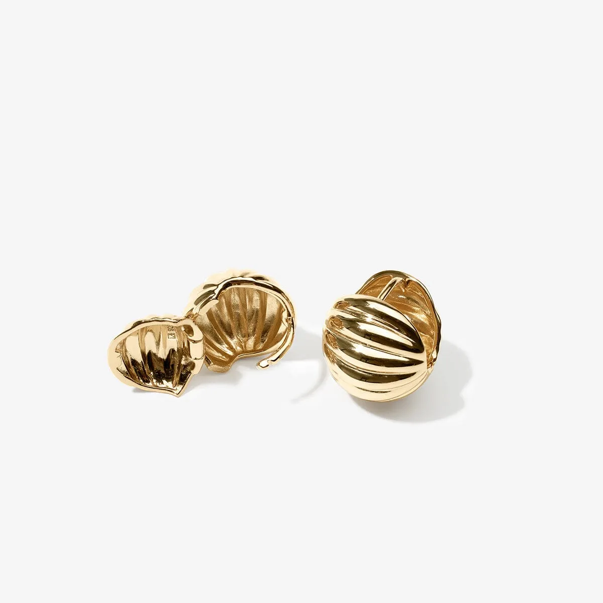 Klaus mini ball huggie earrings sold by Adornmonde product image thumbnail 5