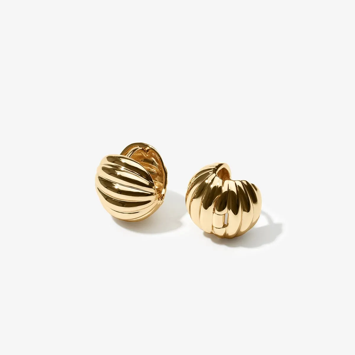Klaus mini ball huggie earrings sold by Adornmonde