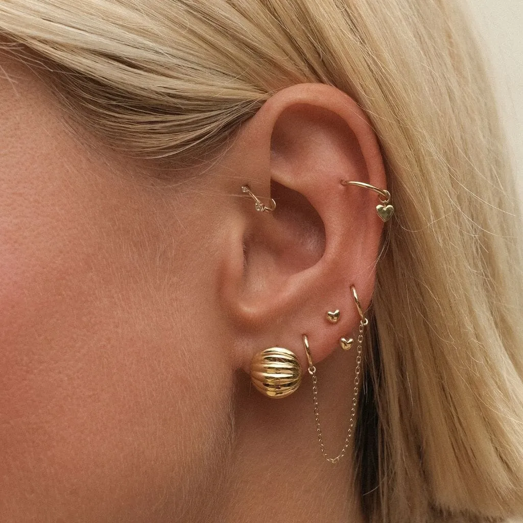 Klaus mini ball huggie earrings sold by Adornmonde product image thumbnail 2