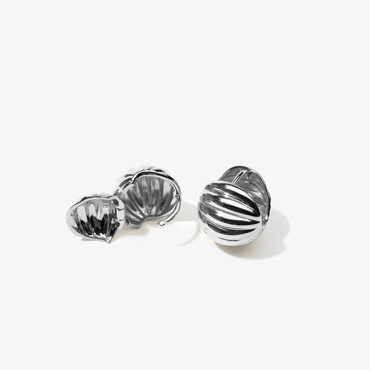 Klaus mini ball huggie earrings sold by Adornmonde product image thumbnail 5