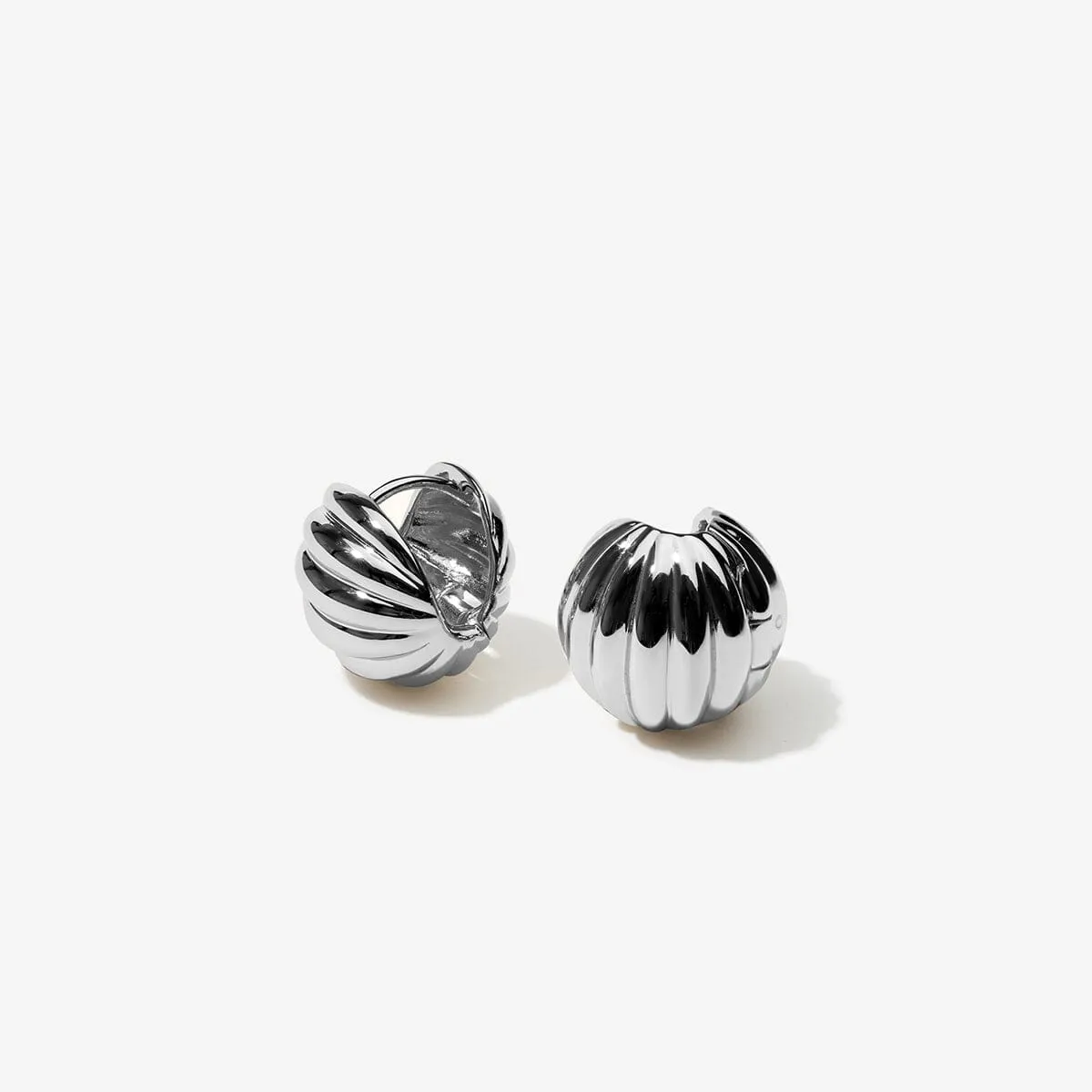 Klaus mini ball huggie earrings sold by Adornmonde product image thumbnail 4