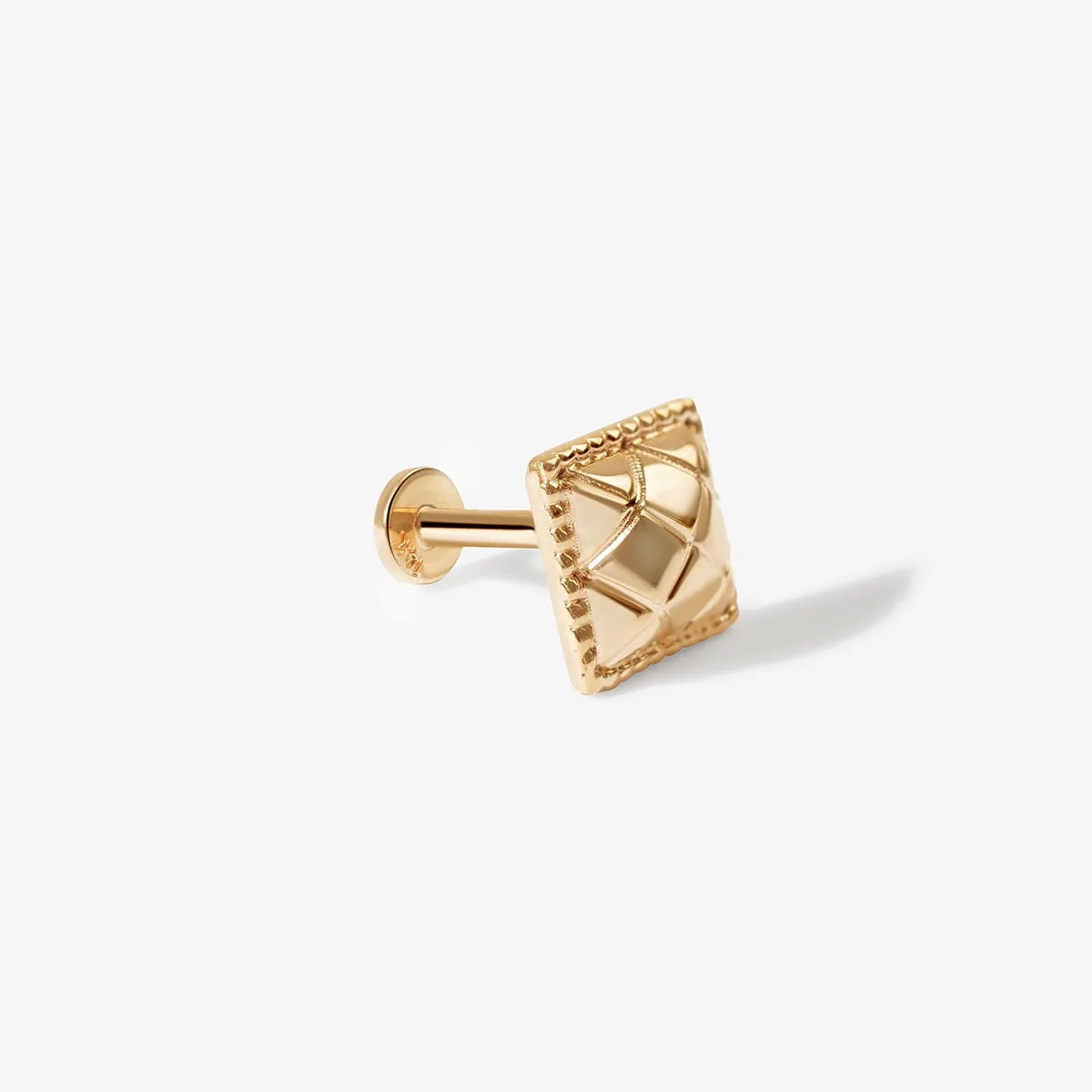 Bardot square quilted piercing sold by Adornmonde product image thumbnail 4