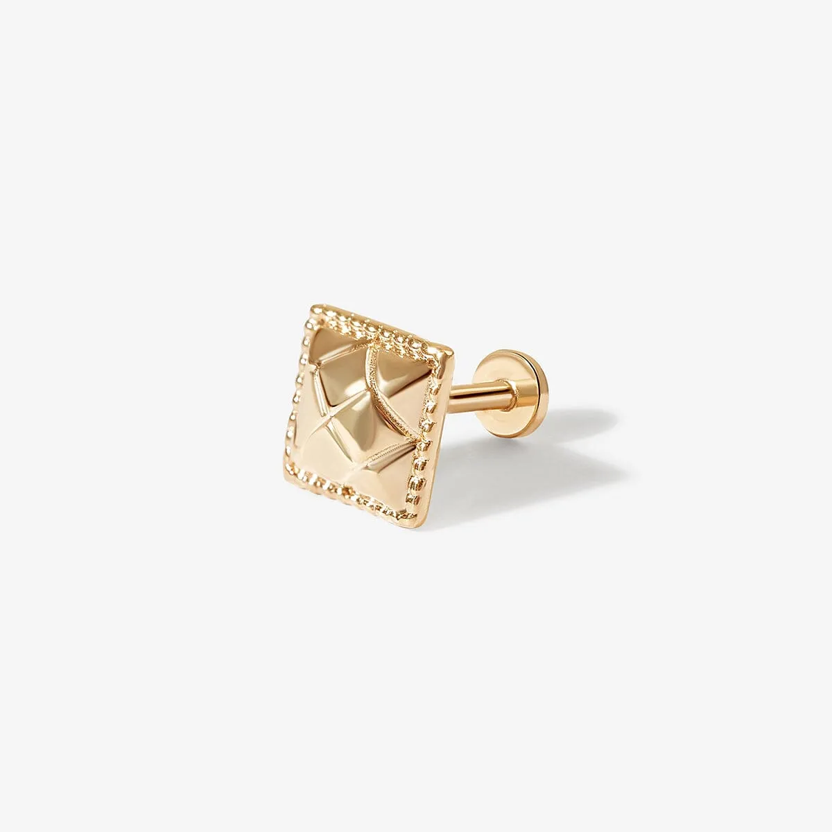 Bardot square quilted piercing sold by Adornmonde product image thumbnail 3